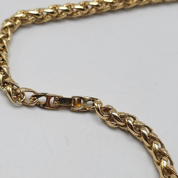 Heavy 1980s Gold Rope Chain Necklace Bracelet Set With Clasp Closure - Picture 4 of 7